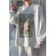 Long Sleeve Sweatshirt For Men With White Black